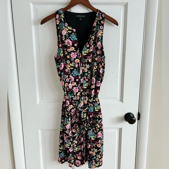 BOGO Banana Republic Floral Mini Dress - Black, Pink, Green - Picture 1 of 5